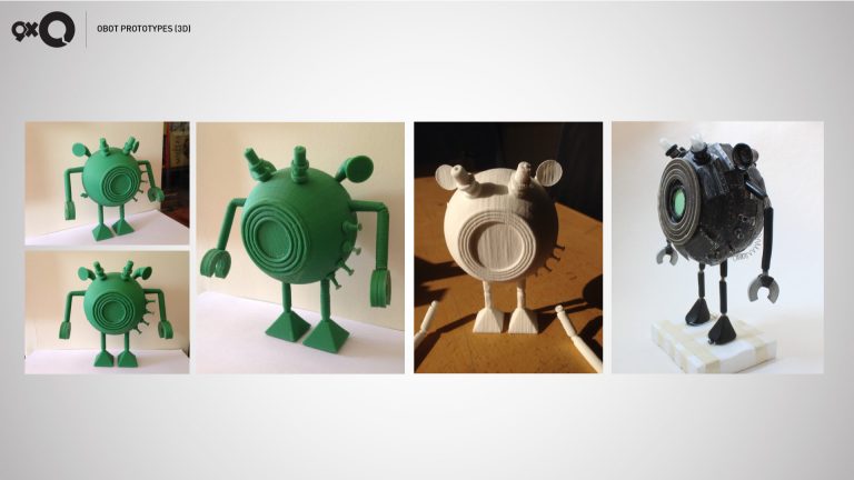 Obot 3D print tests and Model