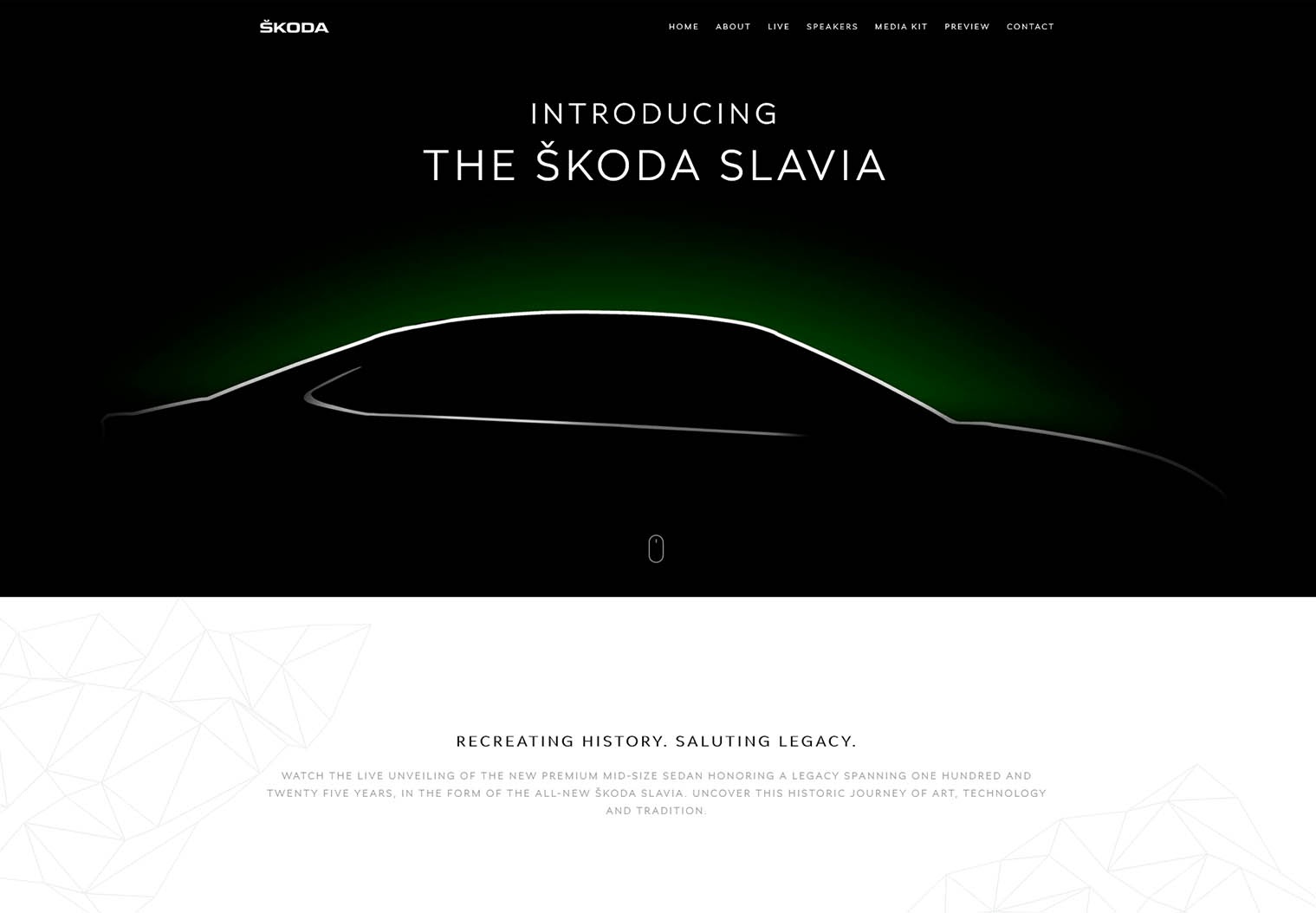 ŠKODA SLAVIA – Launch Website